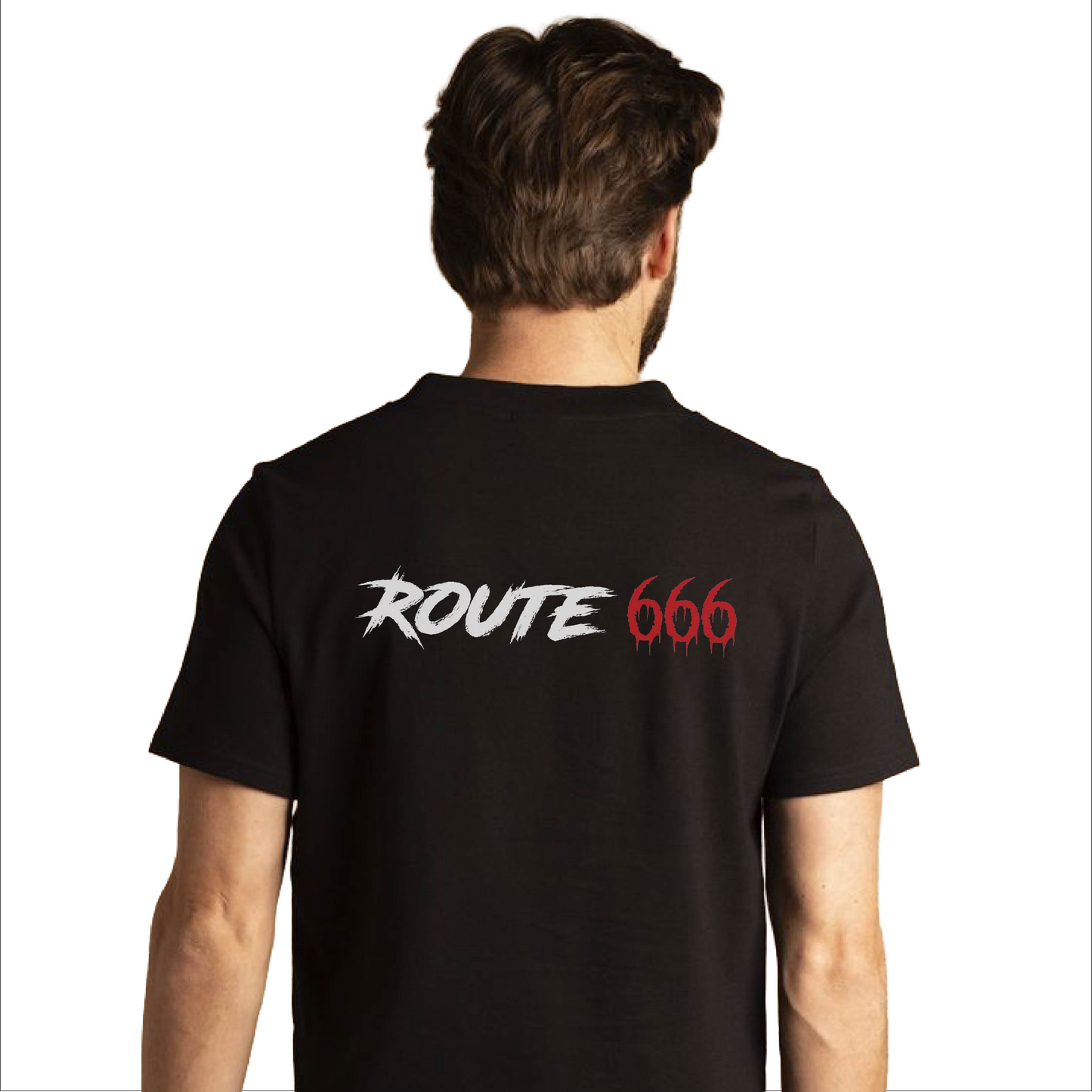 T-Shirt Noir Brodé Rouge